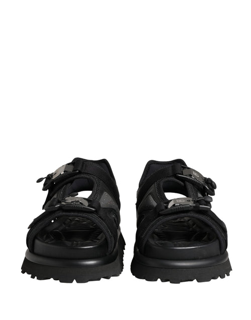 Dolce & Gabbana Black Logo Detailed Men Chunky Sandals Shoes - ClickThatClicks 