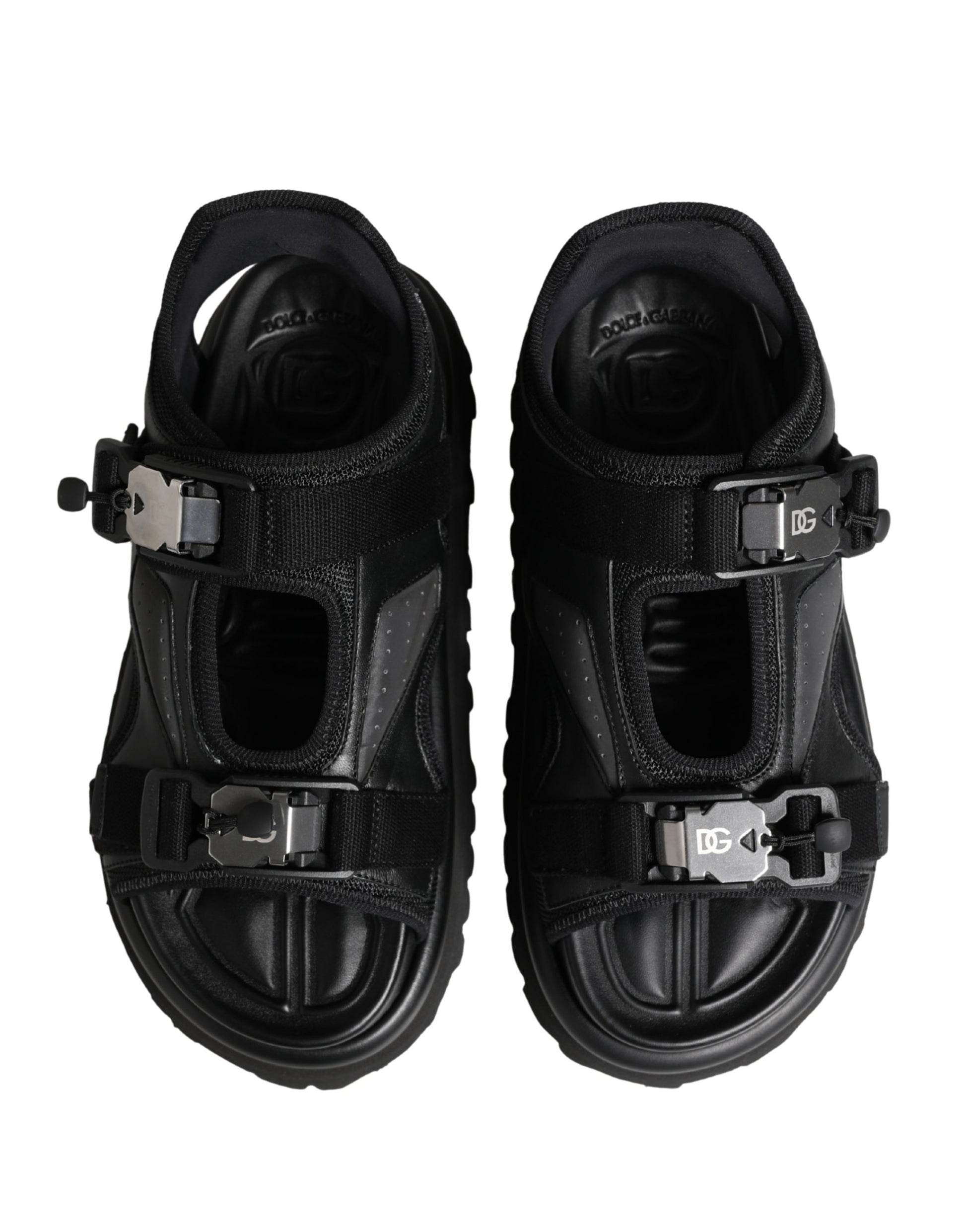 Dolce & Gabbana Black Logo Detailed Men Chunky Sandals Shoes - ClickThatClicks 