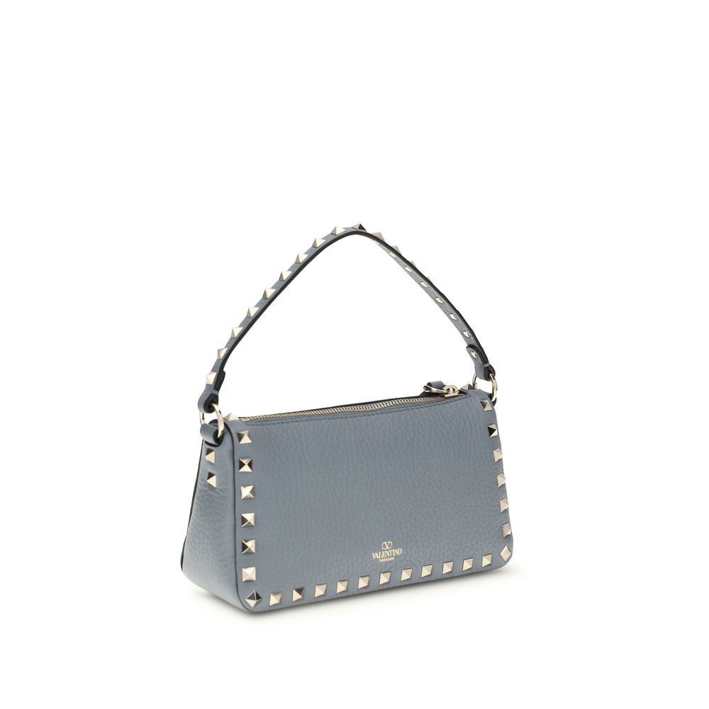 Valentino Garavani Blue Calf Leather Bos Taurus Shoulder Bag - ClickThatClicks 