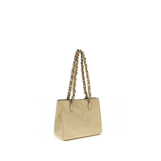 Valentino Garavani Gold Napa Leather / Calf Bos Taurus Shoulder Bag - ClickThatClicks 