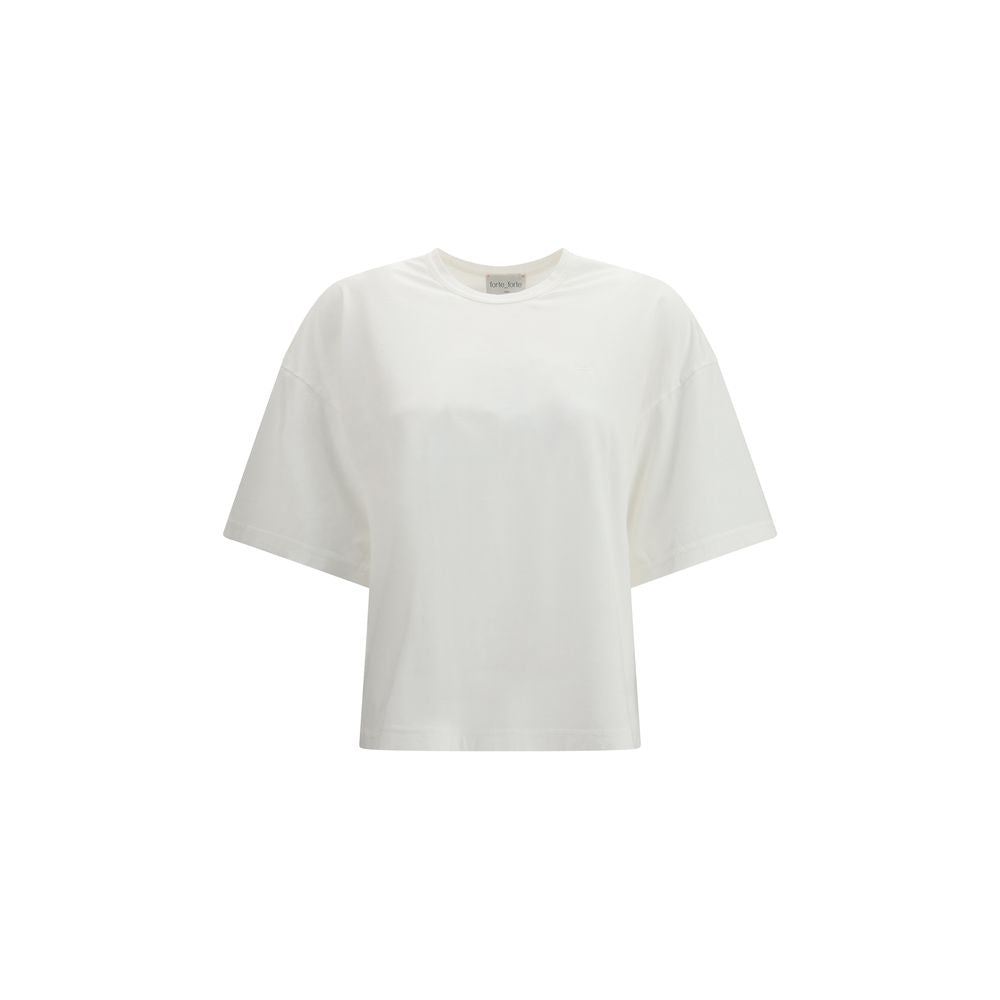 Forte_Forte White Cotton T-Shirt - ClickThatClicks 