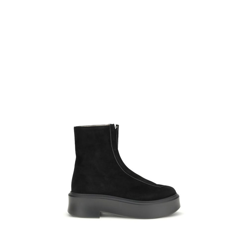 The Row Black Rubber Ankle Boots - ClickThatClicks 
