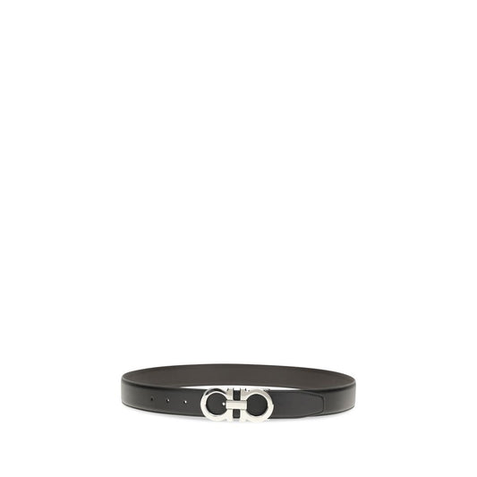 Ferragamo Black Calf Leather Bos Taurus Regular Belt - ClickThatClicks 