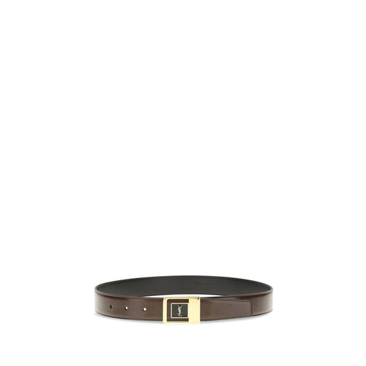 Saint Laurent Bicolor Calf Leather Bos Taurus Regular Belt - ClickThatClicks 