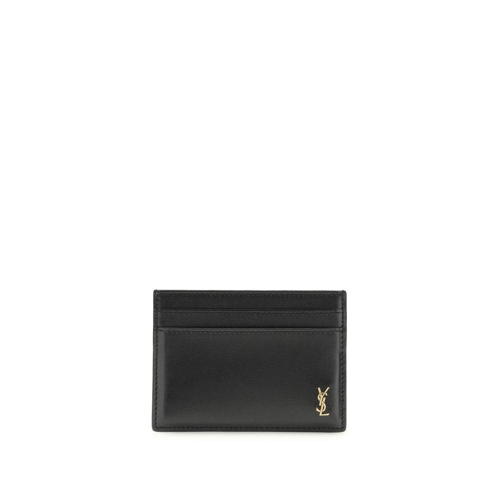 Saint Laurent Black Calf Leather Bos Taurus Wallet - ClickThatClicks 