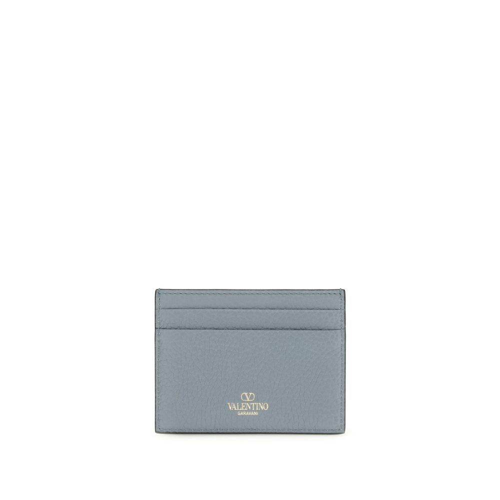 Valentino Garavani Blue Calf Leather Bos Taurus Wallet - ClickThatClicks 