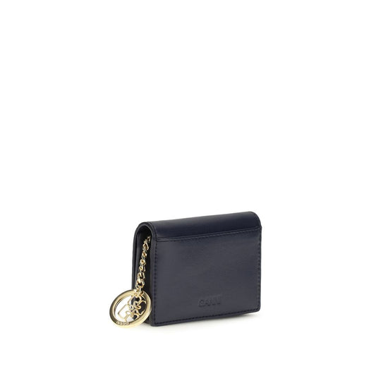 Ganni Black Recycled Leather Wallet - ClickThatClicks 