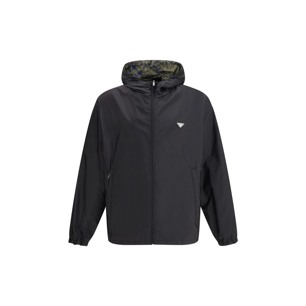 Prada Black Recycled Polyamide Shell Jacket - ClickThatClicks 