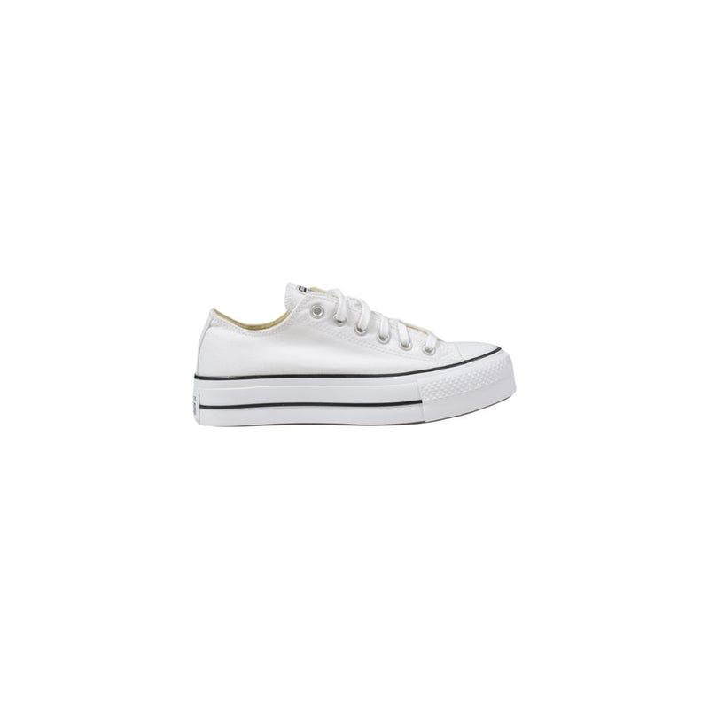 Converse White Fabric Platform Sneakers - ClickThatClicks 