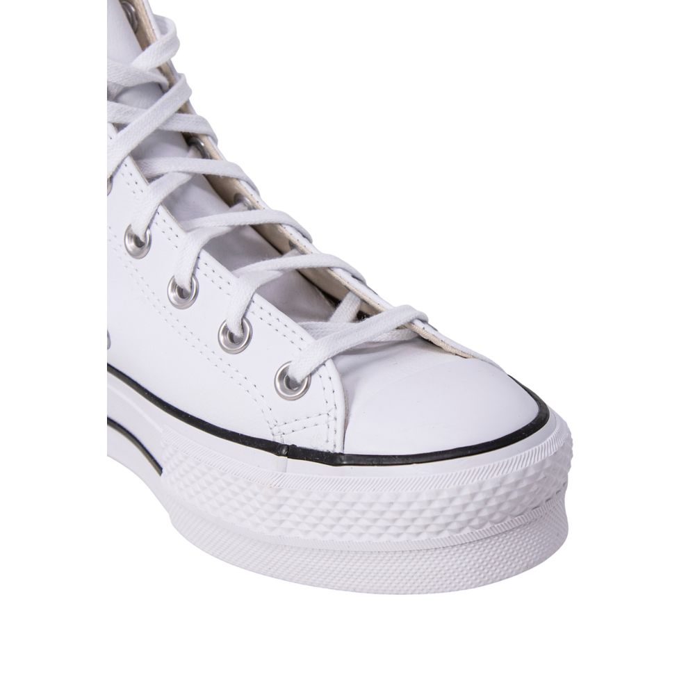 Converse White Polyethylene Platform Sneakers - ClickThatClicks 