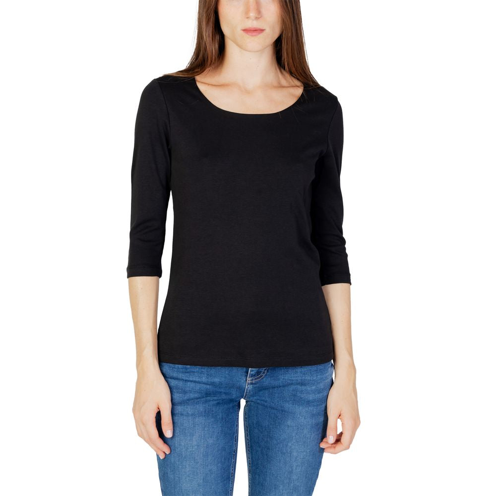 Street One Black Cotton Long Sleeve T-Shirt - ClickThatClicks 