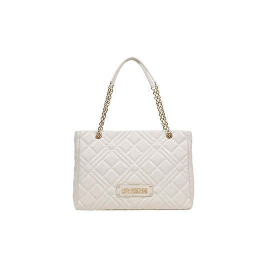 Love Moschino Beige Polyethylene Handbag - ClickThatClicks 