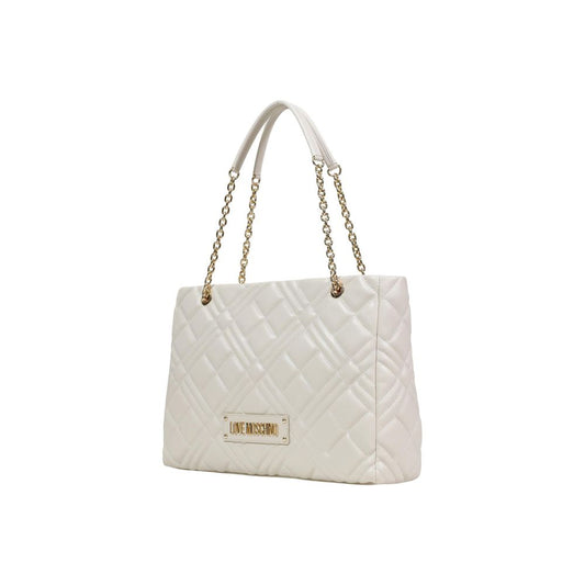 Love Moschino Beige Polyethylene Handbag - ClickThatClicks 
