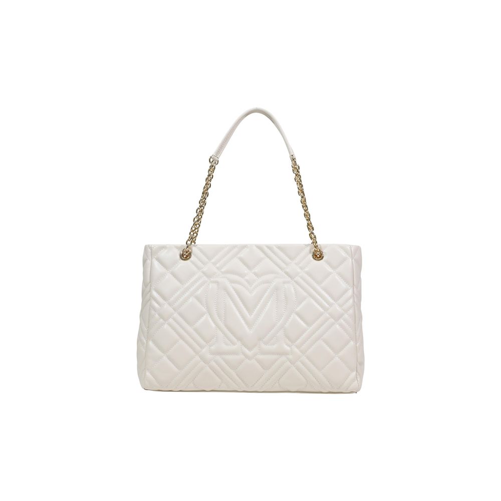 Love Moschino Beige Polyethylene Handbag - ClickThatClicks 