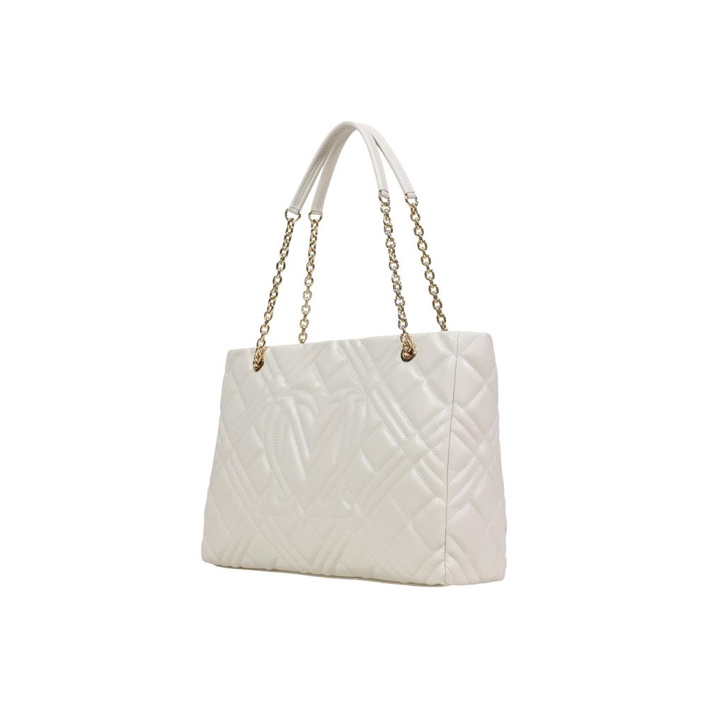 Love Moschino Beige Polyethylene Handbag - ClickThatClicks 