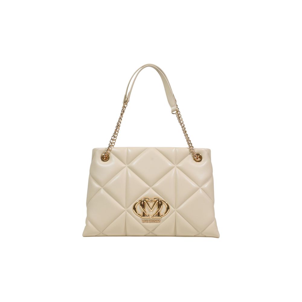 Love Moschino Beige Artificial Leather Handbag - ClickThatClicks 