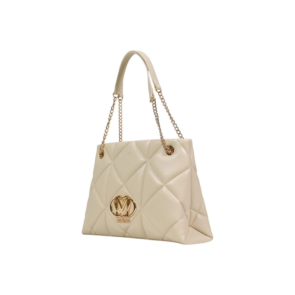 Love Moschino Beige Artificial Leather Handbag - ClickThatClicks 