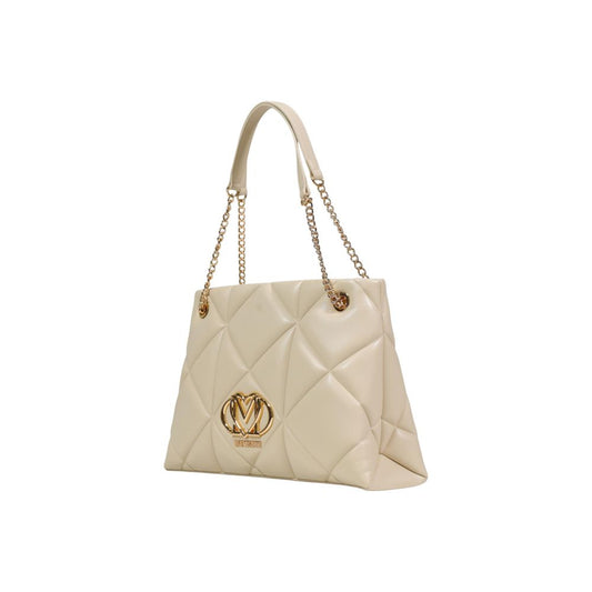 Love Moschino Beige Artificial Leather Handbag - ClickThatClicks 