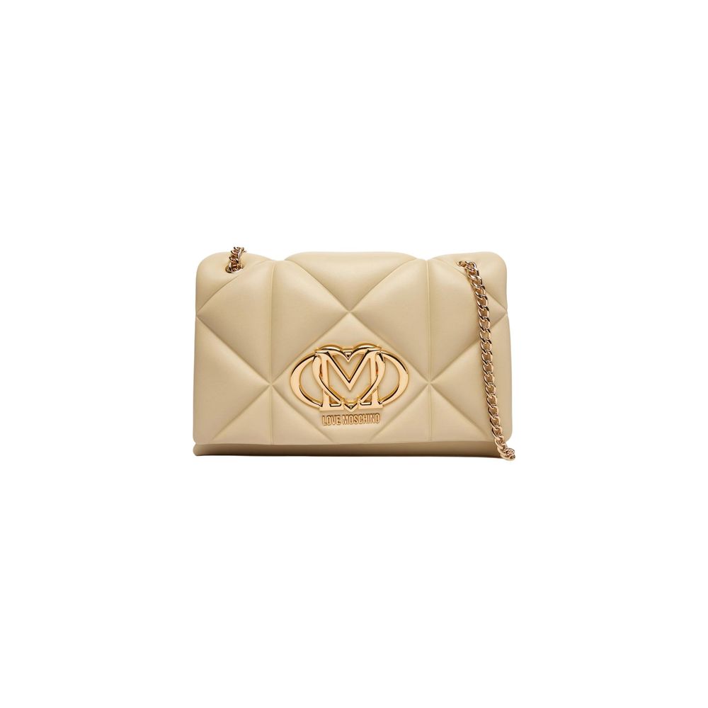 Love Moschino Beige Artificial Leather Handbag - ClickThatClicks 