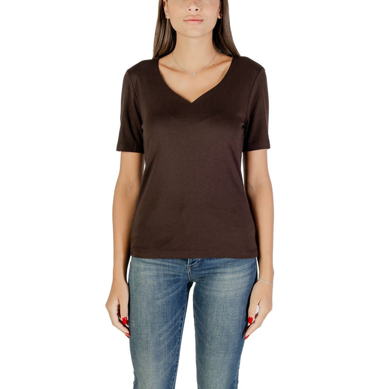 Street One Brown Cotton T-Shirt - ClickThatClicks 