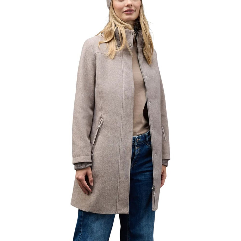 Street One Gray Polyester Coat - ClickThatClicks 