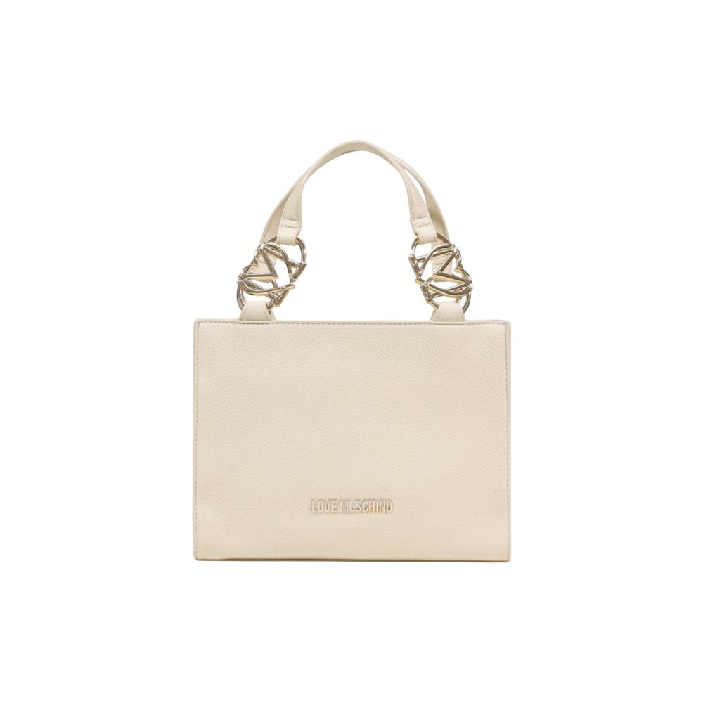 Love Moschino Beige Polyethylene Handbag - ClickThatClicks 