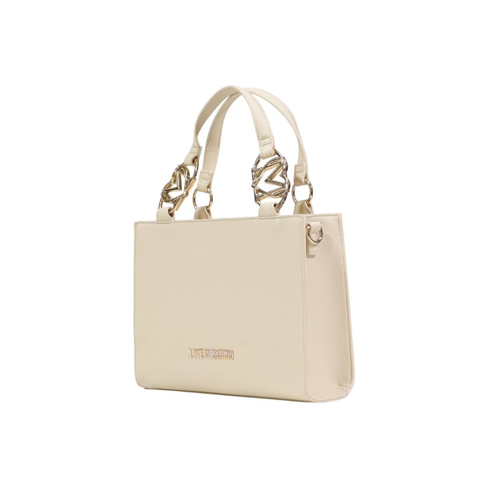 Love Moschino Beige Polyethylene Handbag - ClickThatClicks 