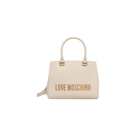 Love Moschino Beige Polyethylene Handbag - ClickThatClicks 