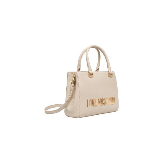 Love Moschino Beige Polyethylene Handbag - ClickThatClicks 