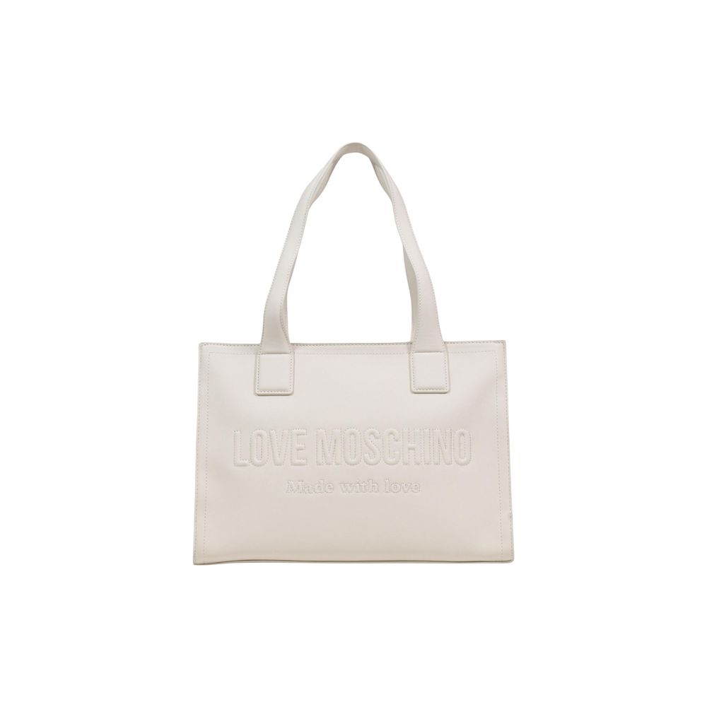 Love Moschino Beige Polyethylene Handbag - ClickThatClicks 