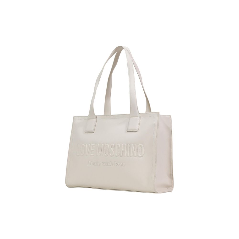 Love Moschino Beige Polyethylene Handbag - ClickThatClicks 