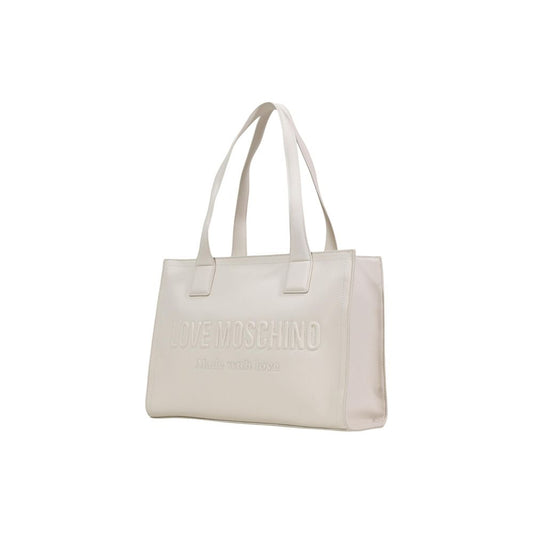 Love Moschino Beige Polyethylene Handbag - ClickThatClicks 