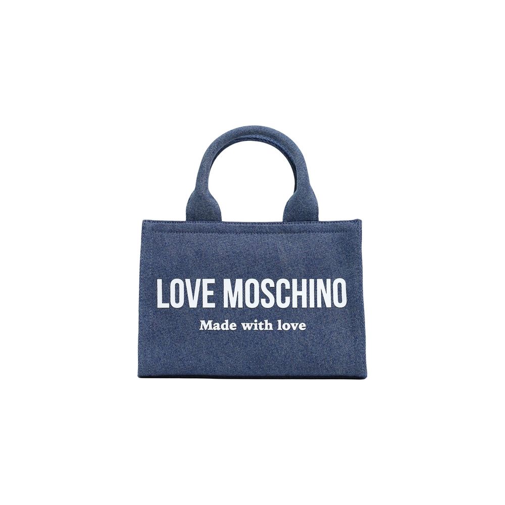 Love Moschino Blue Cotton Handbag - ClickThatClicks 