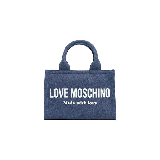 Love Moschino Blue Cotton Handbag - ClickThatClicks 