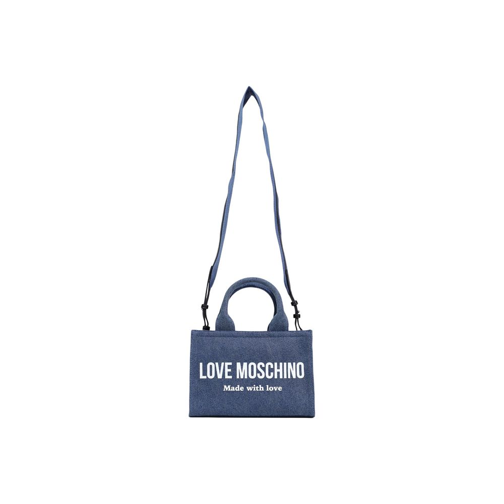 Love Moschino Blue Cotton Handbag - ClickThatClicks 