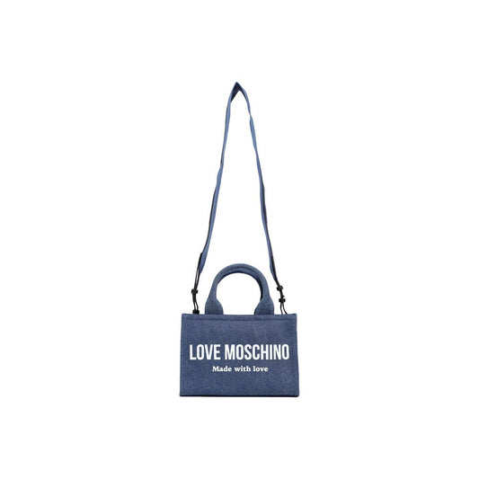 Love Moschino Blue Cotton Handbag - ClickThatClicks 