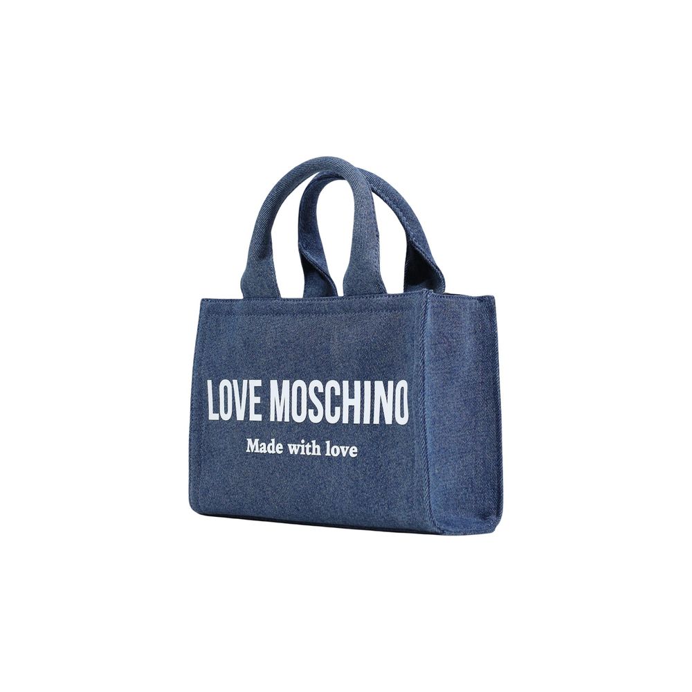 Love Moschino Blue Cotton Handbag - ClickThatClicks 