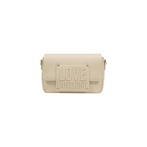 Love Moschino Cream Polyethylene Handbag - ClickThatClicks 