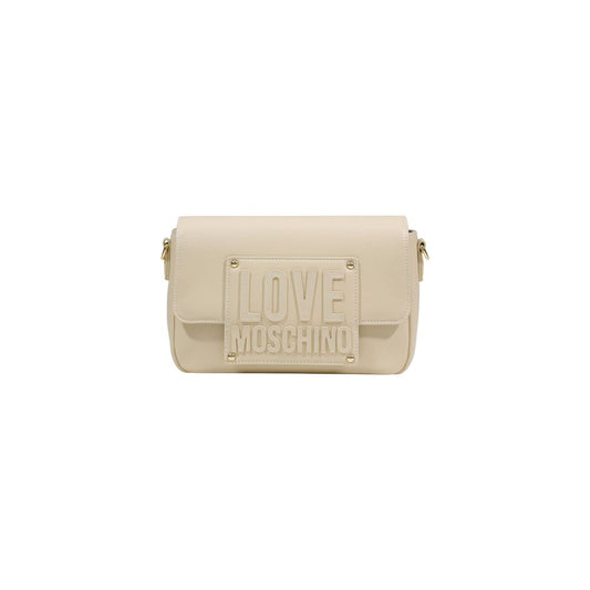 Love Moschino Cream Polyethylene Handbag - ClickThatClicks 