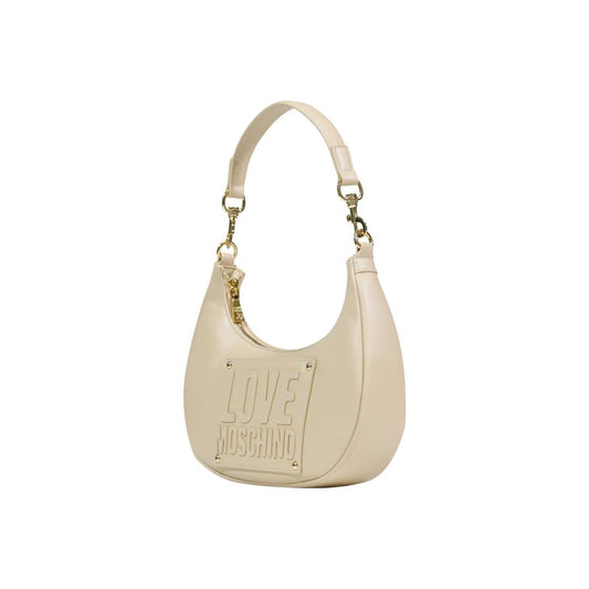 Love Moschino Cream Polyethylene Handbag - ClickThatClicks 