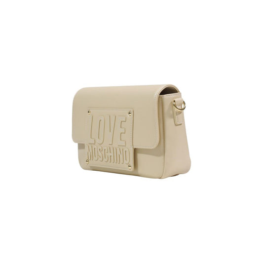 Love Moschino Cream Polyethylene Handbag - ClickThatClicks 