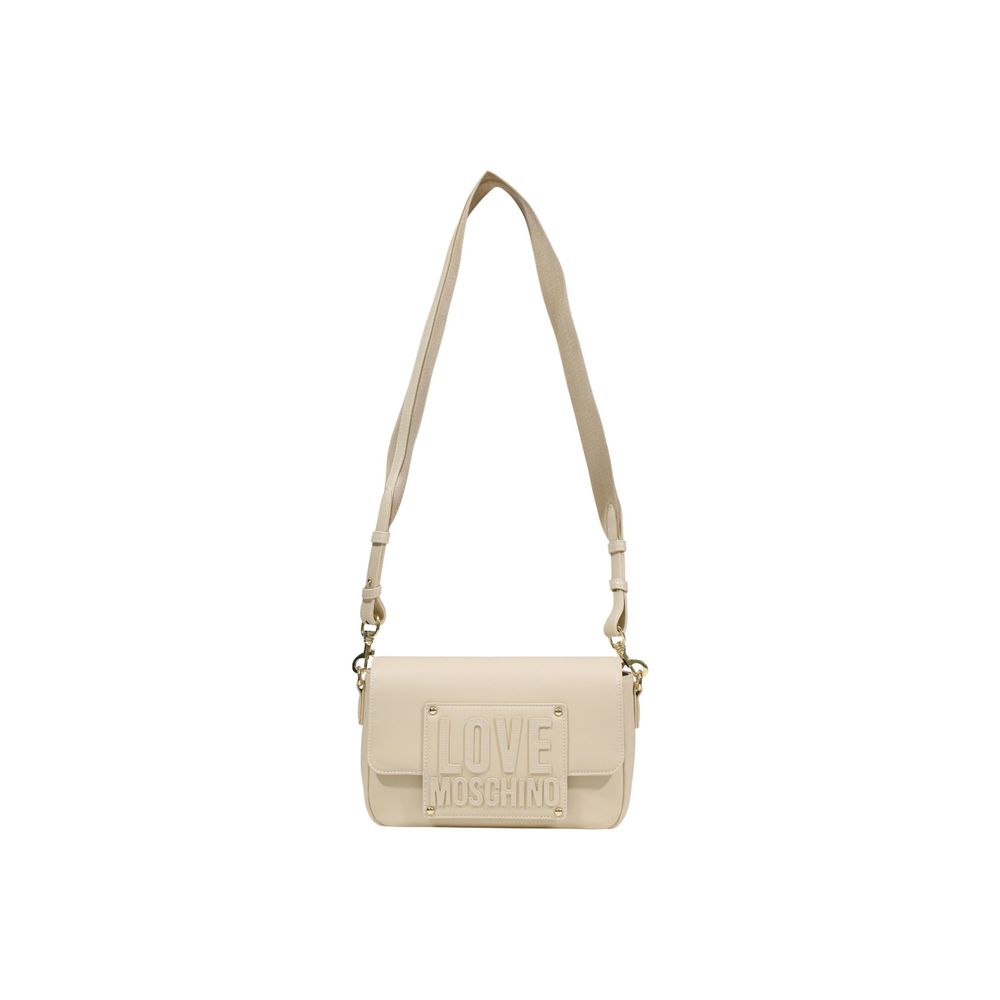 Love Moschino Cream Polyethylene Handbag - ClickThatClicks 