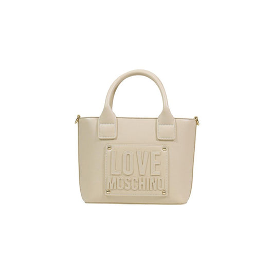 Love Moschino Cream Polyethylene Handbag - ClickThatClicks 