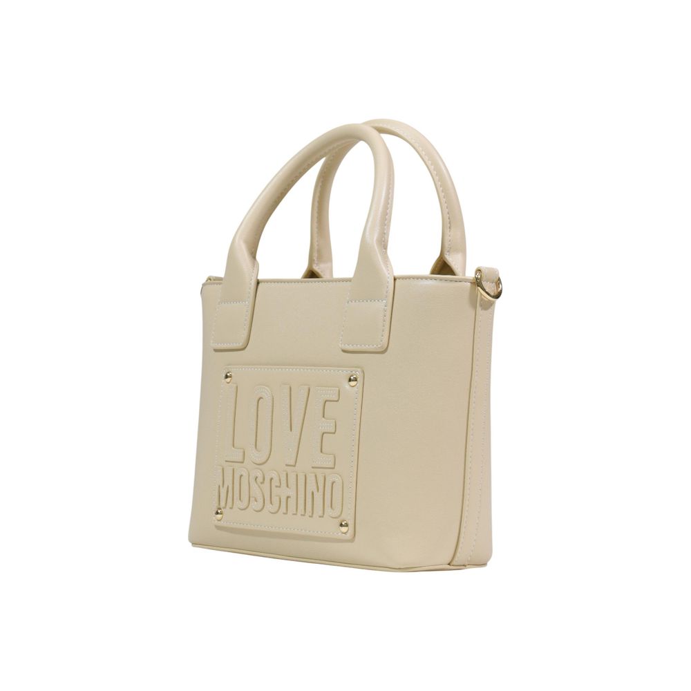 Love Moschino Cream Polyethylene Handbag - ClickThatClicks 