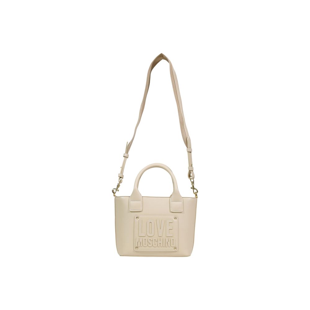 Love Moschino Cream Polyethylene Handbag - ClickThatClicks 