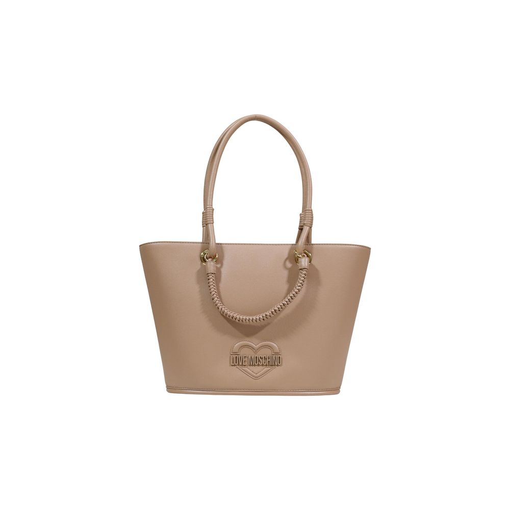 Love Moschino Beige Polyethylene Handbag - ClickThatClicks 