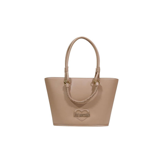 Love Moschino Beige Polyethylene Handbag - ClickThatClicks 