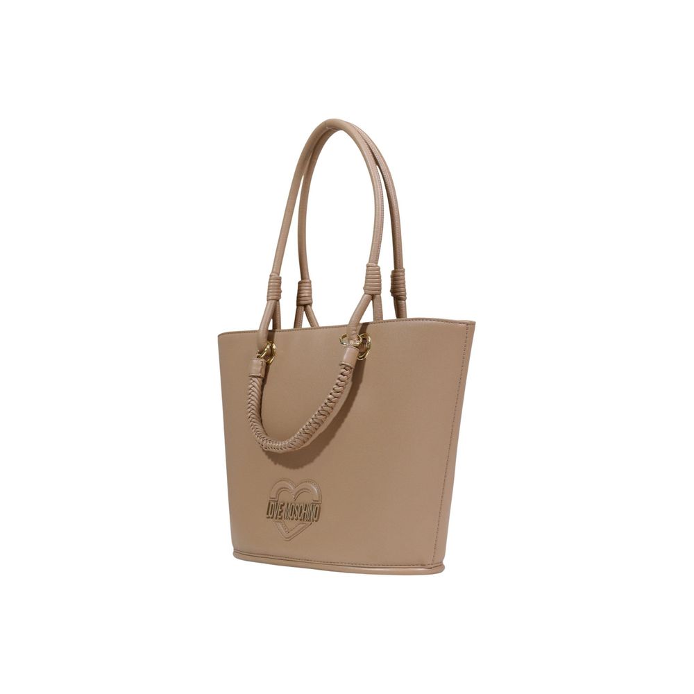 Love Moschino Beige Polyethylene Handbag - ClickThatClicks 