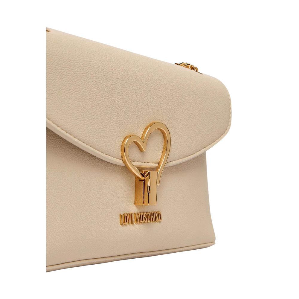 Love Moschino Beige Polyethylene Handbag - ClickThatClicks 