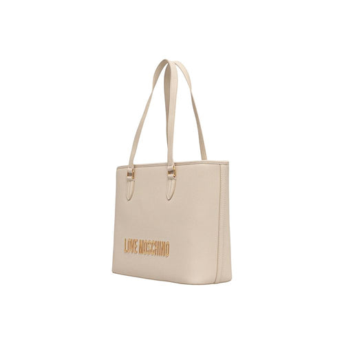 Love Moschino Beige Polyethylene Handbag - ClickThatClicks 